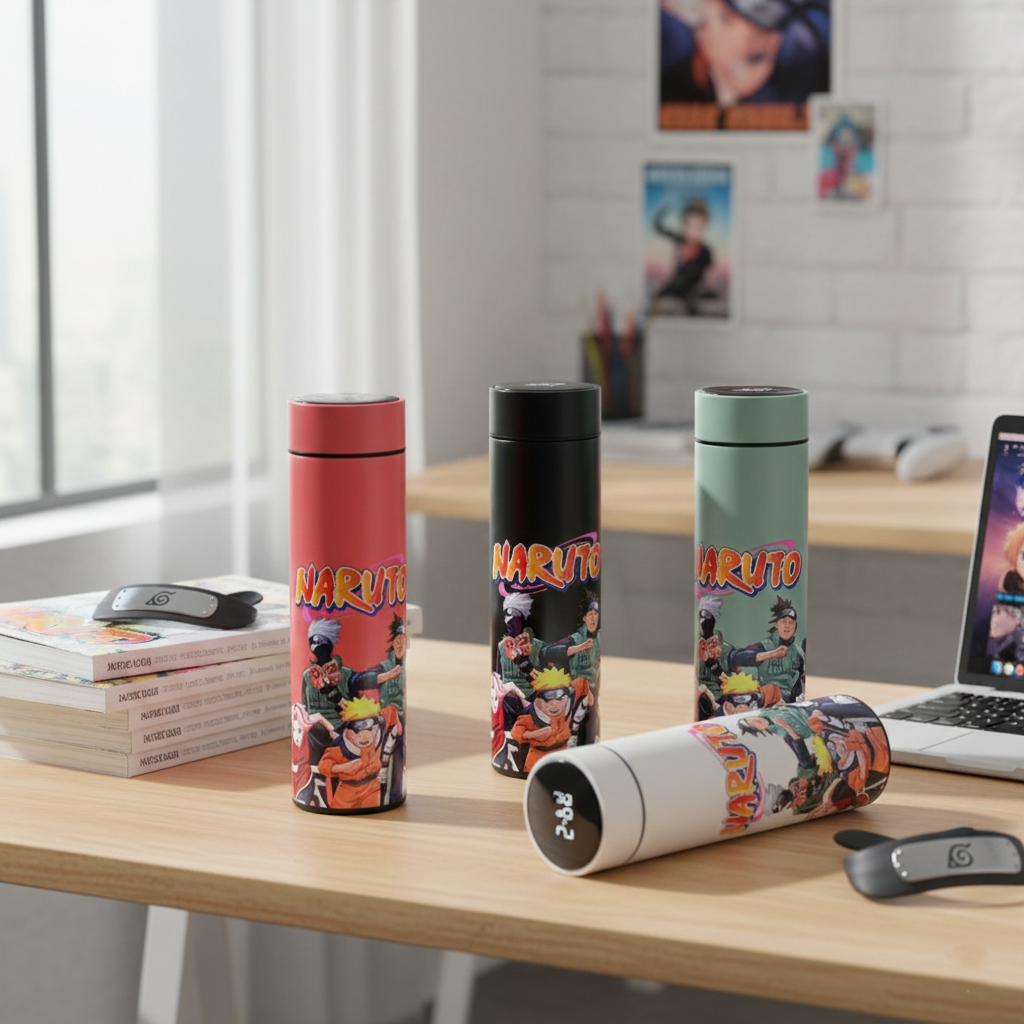 Anime Baskılı Dijital Göstergeli Termos 500 ml Model 3 - 2